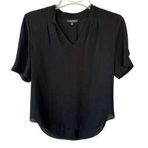 NYDJ Black V Neck Blouse size XS